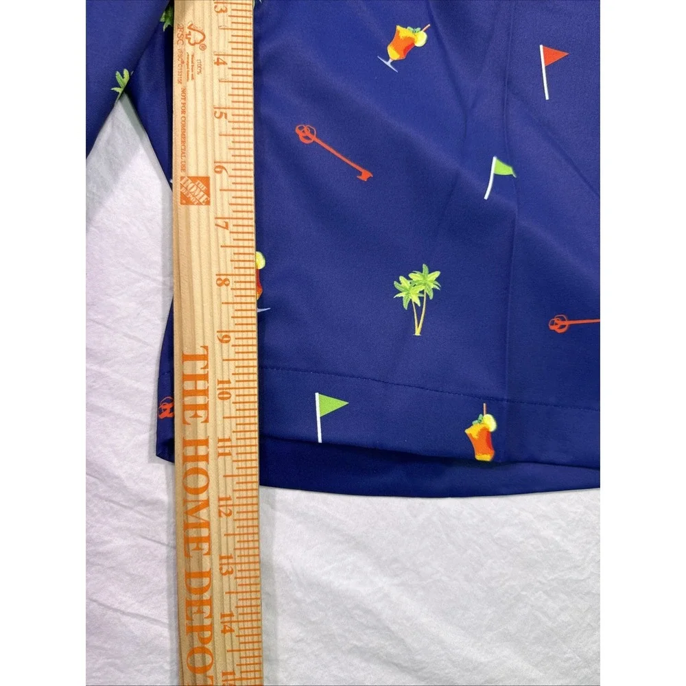 Loudmouth Golf  Shorts Men's 40 DRINKS PALM TREES HAWAIIAN NAVY ALOHA